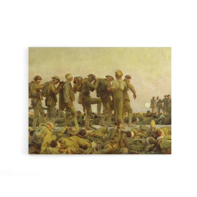 "Artery8 Singer Sargent Gassed WWI Blinded Soldiers Canvas Wall Art Print - Size: W18"" x H24""" - image 1