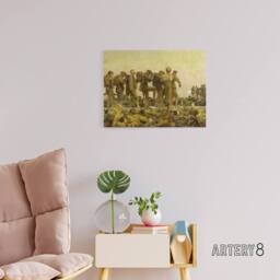 "Artery8 Singer Sargent Gassed WWI Blinded Soldiers Canvas Wall Art Print - Size: W18"" x H24""" - thumbnail 3