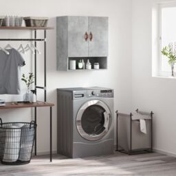 Berkfield Home Wall Cabinet Concrete Grey 60x31x70 cm Engineered Wood - Size: 60 x 31 x 70 cm - thumbnail 1