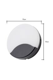 BHS Lighting Swona Round Outdoor Wall Light in Black - thumbnail 6