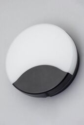 BHS Lighting Swona Round Outdoor Wall Light in Black - thumbnail 2