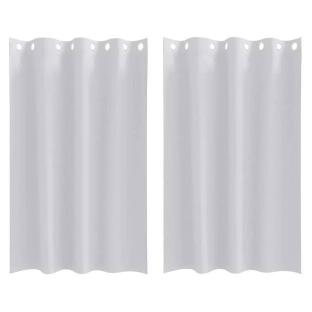 Berkfield Home Curtains with Curtains 2 pcs Pale grey 175 x 140 cm Polyester - image 1