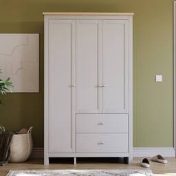 HD Designs Arlington 3 Door 2 Drawer Wardrobe 1800 x 1090 x 520 mm in Grey - thumbnail 2