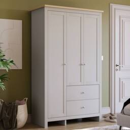 HD Designs Arlington 3 Door 2 Drawer Wardrobe 1800 x 1090 x 520 mm in Grey - thumbnail 1