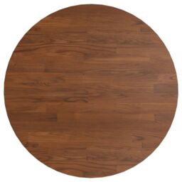 Berkfield Home Round Table Top Dark Brown √ò60x1.5 cm Treated Solid Wood Oak - Size: 60x1.5 cm - thumbnail 2