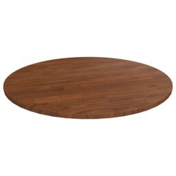 Berkfield Home Round Table Top Dark Brown √ò60x1.5 cm Treated Solid Wood Oak - Size: 60x1.5 cm - thumbnail 1