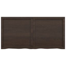 Berkfield Home Wall Shelf Dark Grey 120x60x(2-6) cm Treated Solid Wood Oak in Brown - thumbnail 3