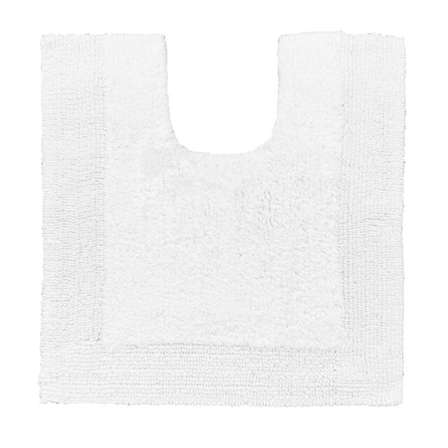 Allure Bath Fashions Elegance Reversible Heavyweight Pedestal Mat in White - image 1
