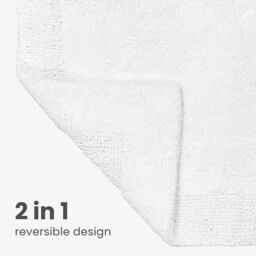 Allure Bath Fashions Elegance Reversible Heavyweight Pedestal Mat in White - thumbnail 4