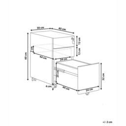 Wyld and Coco Red Metal Storage Cabinet - 3 Drawers with Lock and Castors - thumbnail 3
