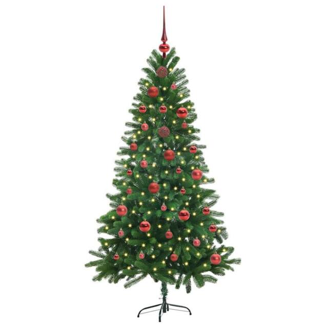 Berkfield Home Realistic Christmas Tree with 150 LEDs with Stand Green 150 cm PE - image 1