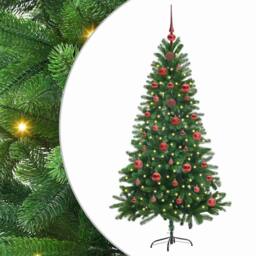 Berkfield Home Realistic Christmas Tree with 150 LEDs with Stand Green 150 cm PE - thumbnail 3