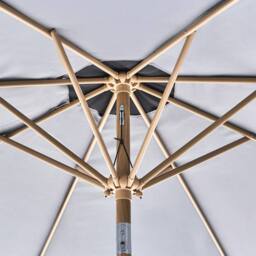 Wyld and Coco Garden Market Parasol Grey 2.70m Adjustable Canopy Aluminium Pole - thumbnail 9