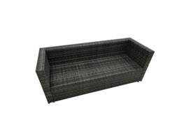 Fimous Patio Furniture Sets with Corner Sofa Chair 2 Big Footstool Side Table in Dark Grey - thumbnail 4