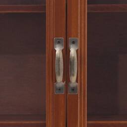 KORVIXA Wall Wooden Storage Cabinet Retro Clear Door Display Shelves in Brown - Size: 100 cm x 100 cm - thumbnail 5