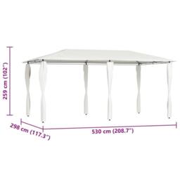 Berkfield Home Gazebo with Post Covers 3x6x2.6 m Cream 160 g/m ² - thumbnail 4
