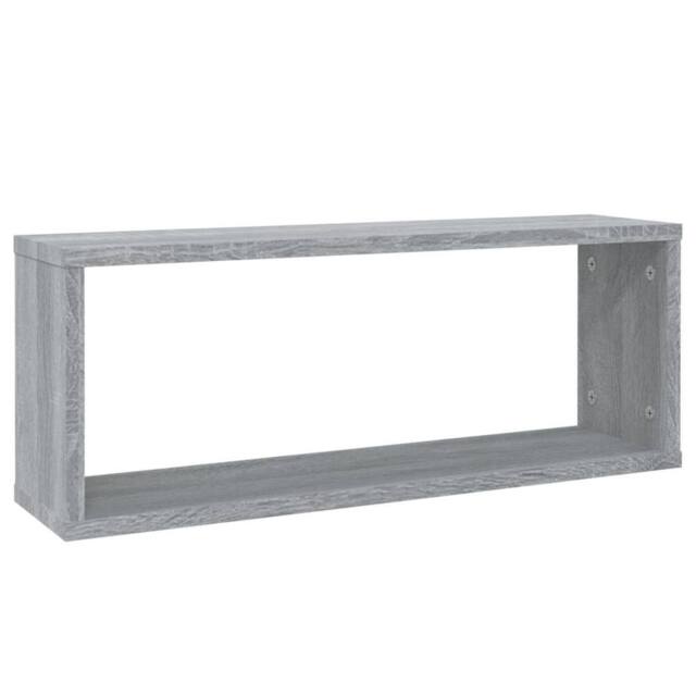 Berkfield Home Wall Cube Shelves 6 pcs Grey Sonoma 60x15x23 cm Engineered Wood - Size: 60 x 15 x 23 cm - image 1