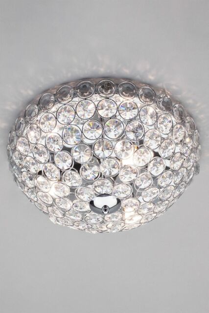 BHS Lighting Ava Flush Ceiling Light in Metallic Silver - image 1