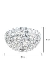 BHS Lighting Ava Flush Ceiling Light in Metallic Silver - thumbnail 5