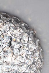 BHS Lighting Ava Flush Ceiling Light in Metallic Silver - thumbnail 3