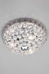 BHS Lighting Ava Flush Ceiling Light in Metallic Silver