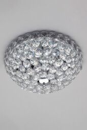 BHS Lighting Ava Flush Ceiling Light in Metallic Silver - thumbnail 2