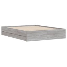Berkfield Home Bed Frame with Drawers without Mattress Grey Sonoma 150x200 cm King Size - thumbnail 4