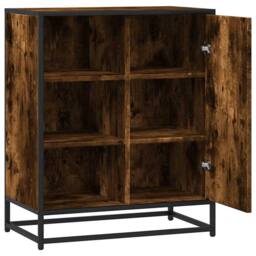 Berkfield Home Sideboard Smoked Oak 62x35x76 cm Engineered Wood in Brown - Size: 62 x 35 x 76 cm - thumbnail 7