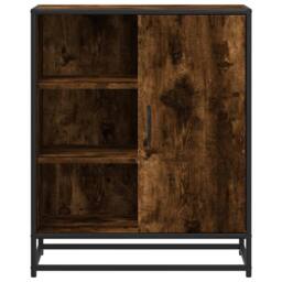 Berkfield Home Sideboard Smoked Oak 62x35x76 cm Engineered Wood in Brown - Size: 62 x 35 x 76 cm - thumbnail 4