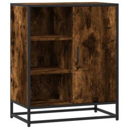 Berkfield Home Sideboard Smoked Oak 62x35x76 cm Engineered Wood in Brown - Size: 62 x 35 x 76 cm - thumbnail 3