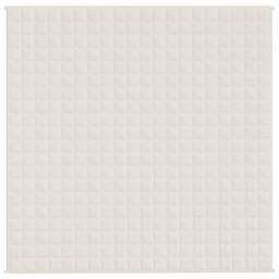 Berkfield Home Weighted Blanket Light Cream 200x200 cm 13 kg Fabric - thumbnail 3