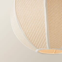 ValueLights Belle Woven Fabric Ball Easy Fit Ceiling Pendant Lamp Shade with Bulb in Natural - thumbnail 3