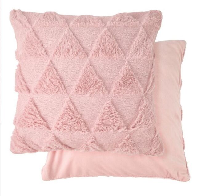 New Edge Blinds Newton Triangle Collection Soft Touch Cushion Cover in Pink - Size: 43 cm x 43 cm - image 1