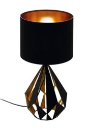 Eglo Carlton 5 Metal Table Lamp With Fabric Shade in Copper - thumbnail 1