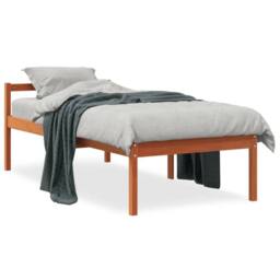 Berkfield Home Senior Bed without Mattress Wax Brown 90x190 cm Single Solid Wood Pine - thumbnail 2