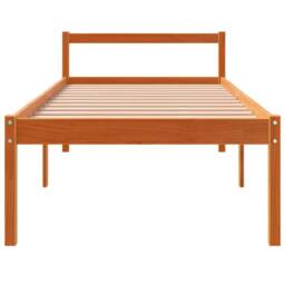Berkfield Home Senior Bed without Mattress Wax Brown 90x190 cm Single Solid Wood Pine - thumbnail 4