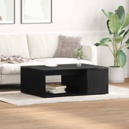 Berkfield Home Coffee Table Black Oak 90x67x33 cm Engineered Wood - Size: 90 x 67 x 33 cm - thumbnail 2
