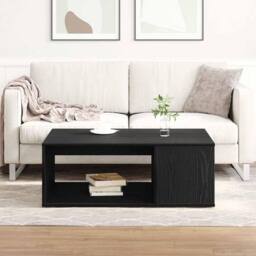 Berkfield Home Coffee Table Black Oak 90x67x33 cm Engineered Wood - Size: 90 x 67 x 33 cm - thumbnail 4