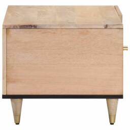 Berkfield Home Beautiful Coffee Table 80x50x40 cm Solid Wood Mango in Light Brown - Size: 80 x 50 x 40 cm - thumbnail 4