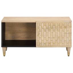 Berkfield Home Beautiful Coffee Table 80x50x40 cm Solid Wood Mango in Light Brown - Size: 80 x 50 x 40 cm - thumbnail 1