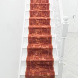 runrug Stair Runner Carpet - Durable, Non-Slip, 5.4mm - 'Tribe' in Terracotta - Size: 80 cm x 570 cm - thumbnail 4