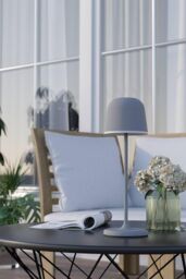 Eglo Mannera Cordless Grey Indoor or Outdoor Table Lamp in White - thumbnail 3