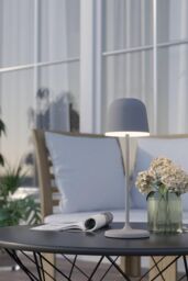 Eglo Mannera Cordless Grey Indoor or Outdoor Table Lamp in White - thumbnail 2