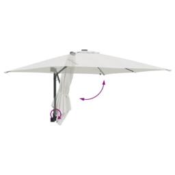 Berkfield Home Garden Parasol Sand 248, 5 x 247, 5 x 119 cm Fabric in Light Sand - thumbnail 8