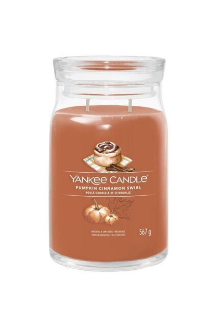 Yankee Candle Pumpkin Cinnamon Swirl Signature Large Jar Candle - image 1
