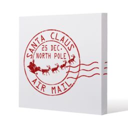 Benjamin Tate Design Santa claus air mail (canvas) / 46 x 46 x 4cm in Natural - Size: 46 x 46 x 4 cm - thumbnail 1