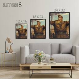 "Artery8 John S Curry Abolitionist John Brown Framed Canvas Wall Art Print - Size: W24"" x H32""" - thumbnail 4