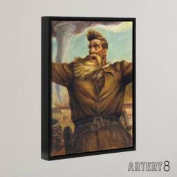 "Artery8 John S Curry Abolitionist John Brown Framed Canvas Wall Art Print - Size: W24"" x H32""" - thumbnail 2