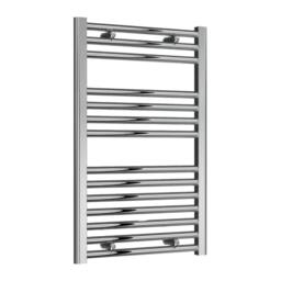 Bathroom Kingdom Diva Chrome Straight Heated Towel Rail 800x500 in Silver