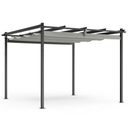 VonHaus Garden Weatherproof Retractable Roof Pergola 3 x 3 x 2.2m in Grey - thumbnail 9